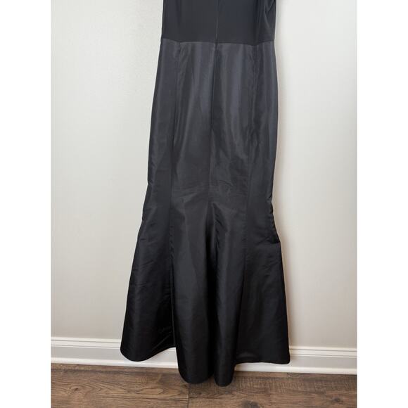 Alfred Sung Black JERSEY BODICE MIKADO Full Length Gown Dress Sz 8 D737 - Picture 6 of 12